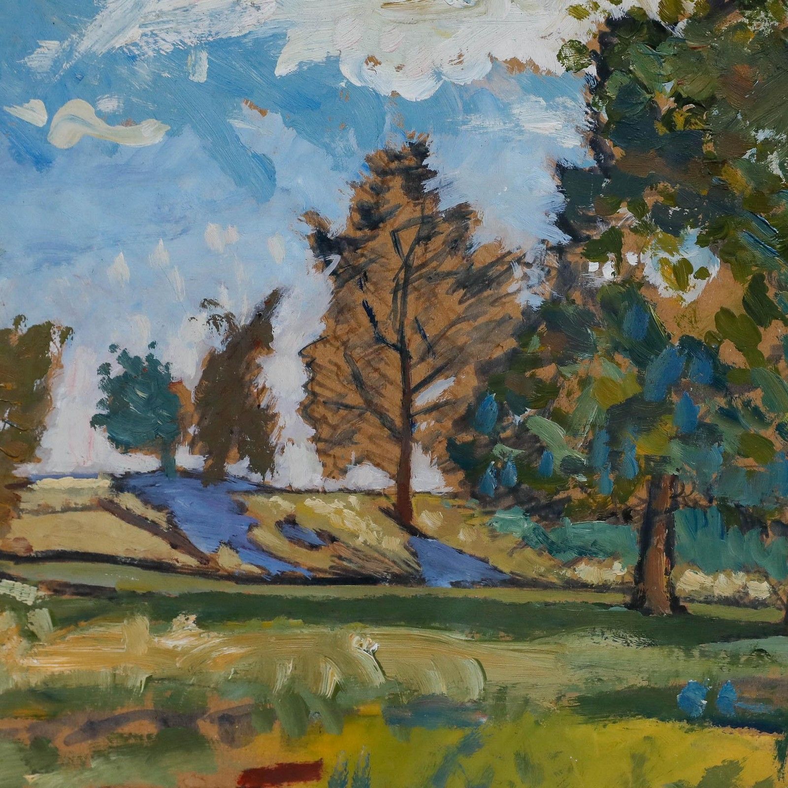 Scottish School 20th Century Oil The Park In Summer photo Art