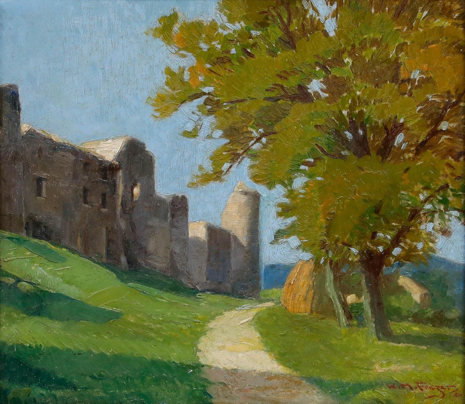 William Miller Frazer Rsa (1864 1961) 1930 Oil, Sunlight On Ruins photo furniture