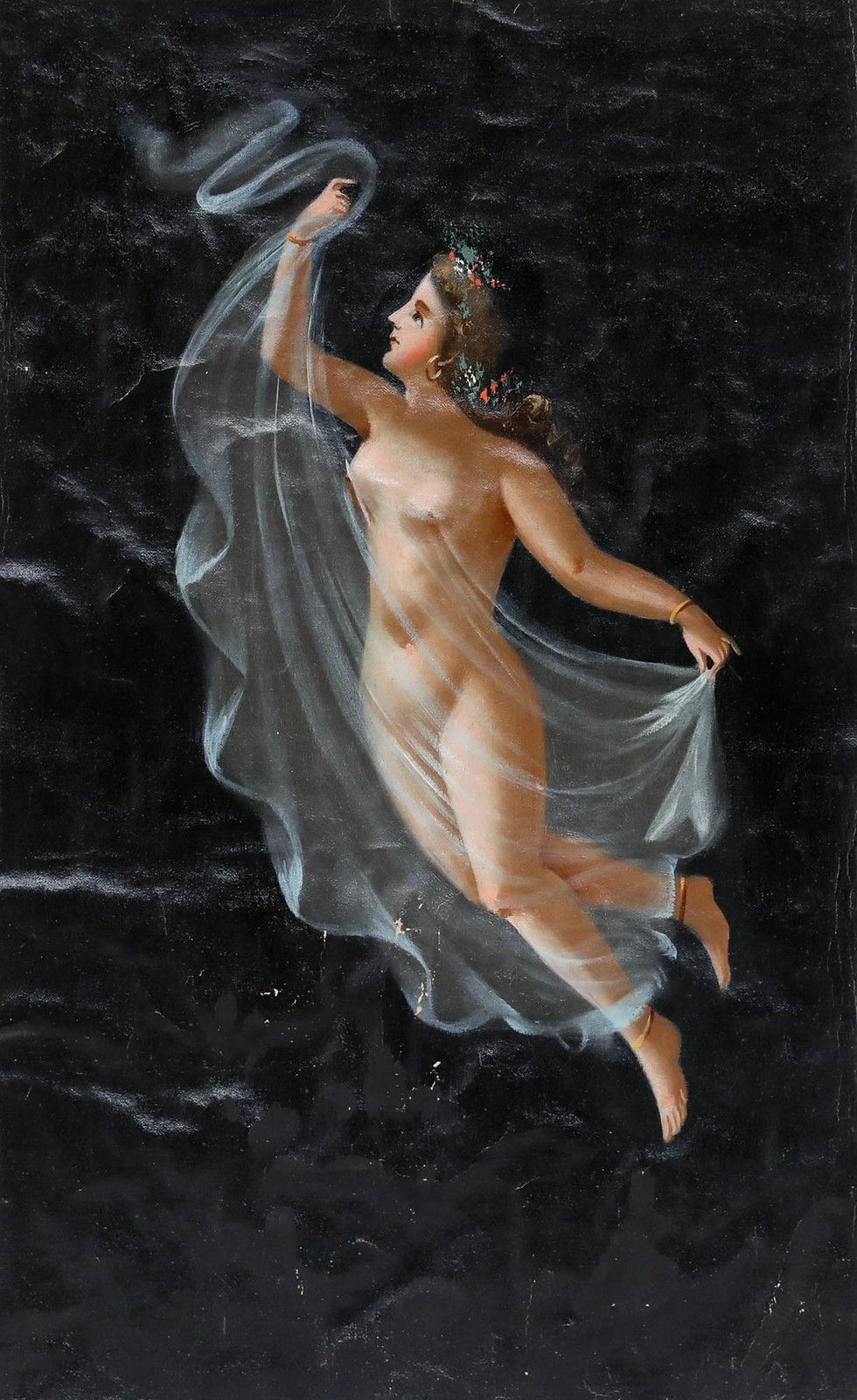 19th Century Oil Transcendent Nymph photo furniture