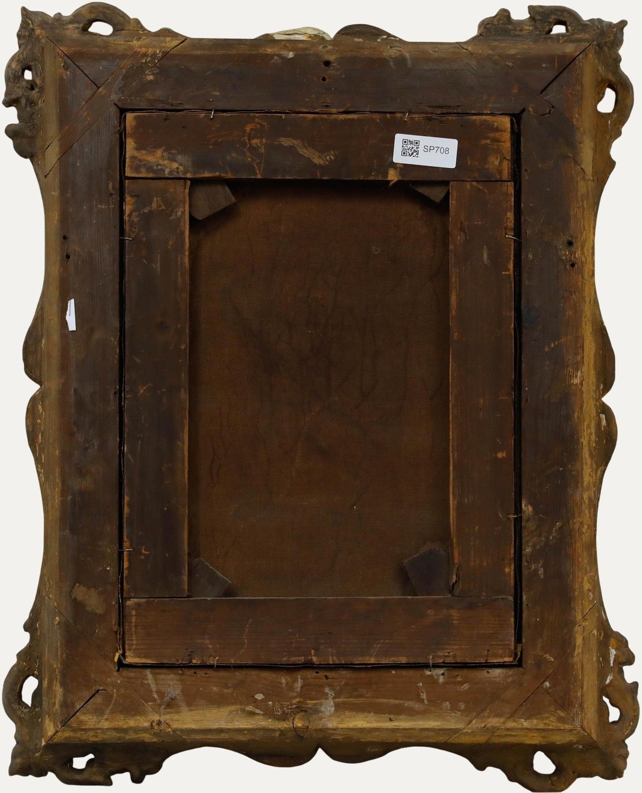 Framed 1853 Oil Young Mother And Child photo for sale