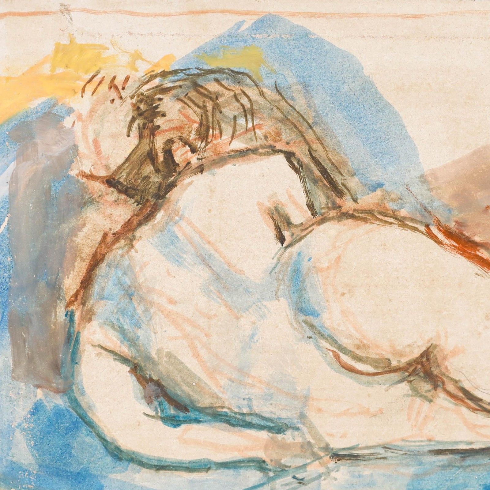 Pauline Plummer (B.1933) 20th Century Watercolour, Life Study photo Art