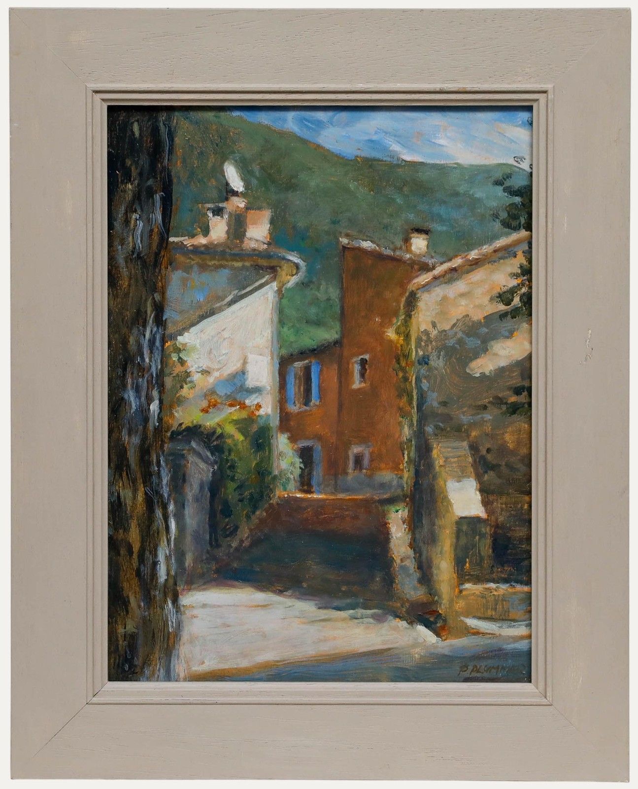Pauline Plummer (B.1933) Contemporary Oil, The Church At Rustrel, Provence