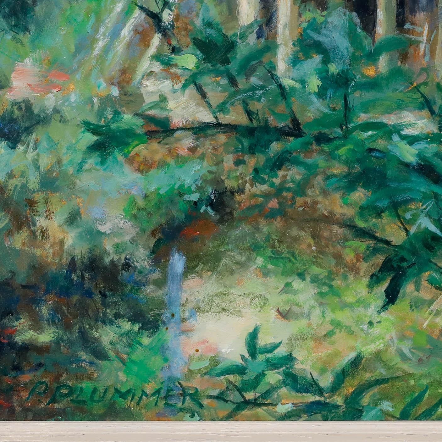 Pauline Plummer (B.1933) Framed 20th Century Oil, View From The Bushes photo vinterior