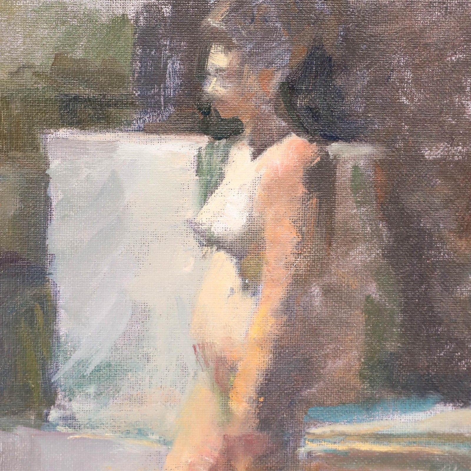 Pauline Plummer (B.1933) 20th Century Oil, Standing Nude photo Art