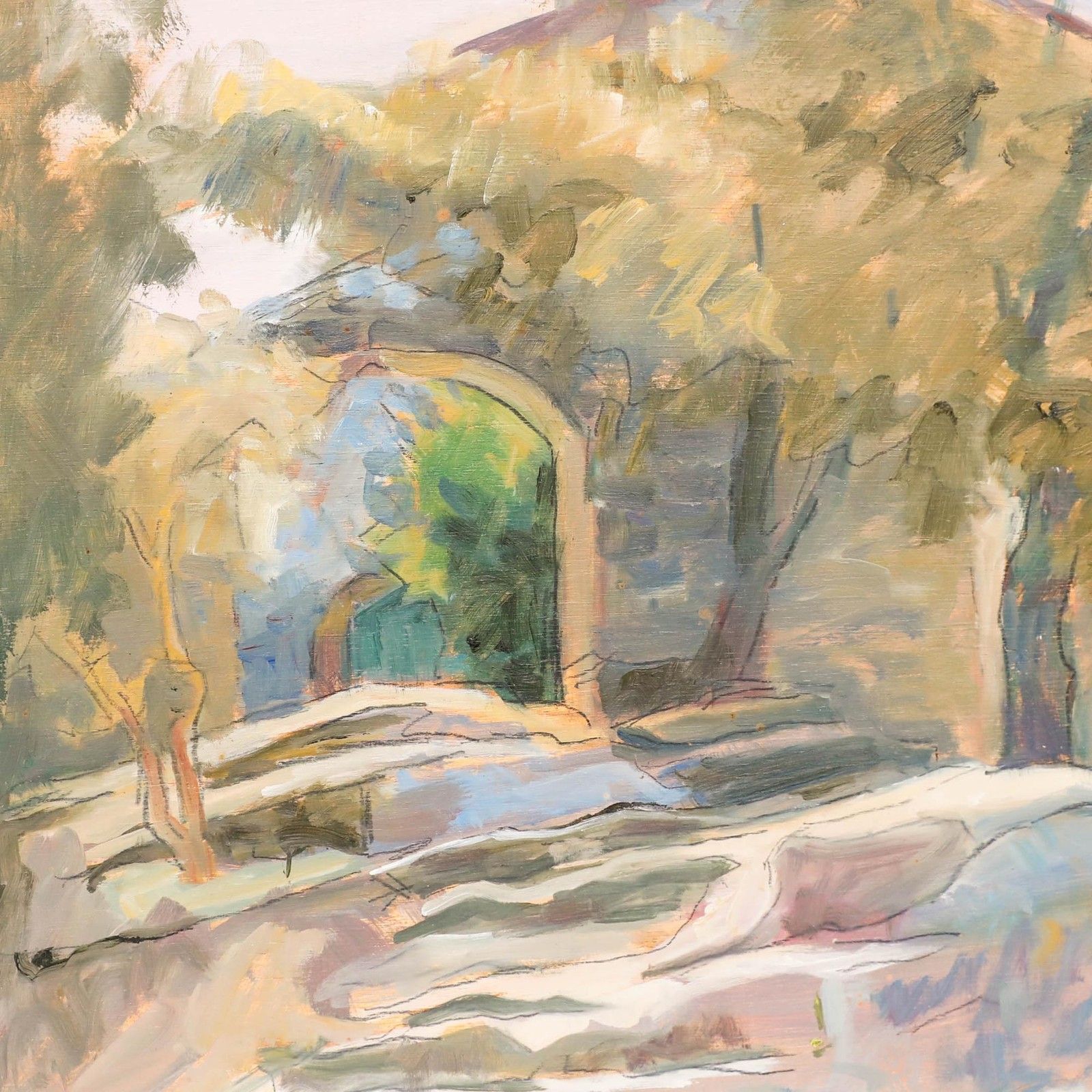 Pauline Plummer (B.1933) 20th Century Oil, Autumn Gardens photo Art