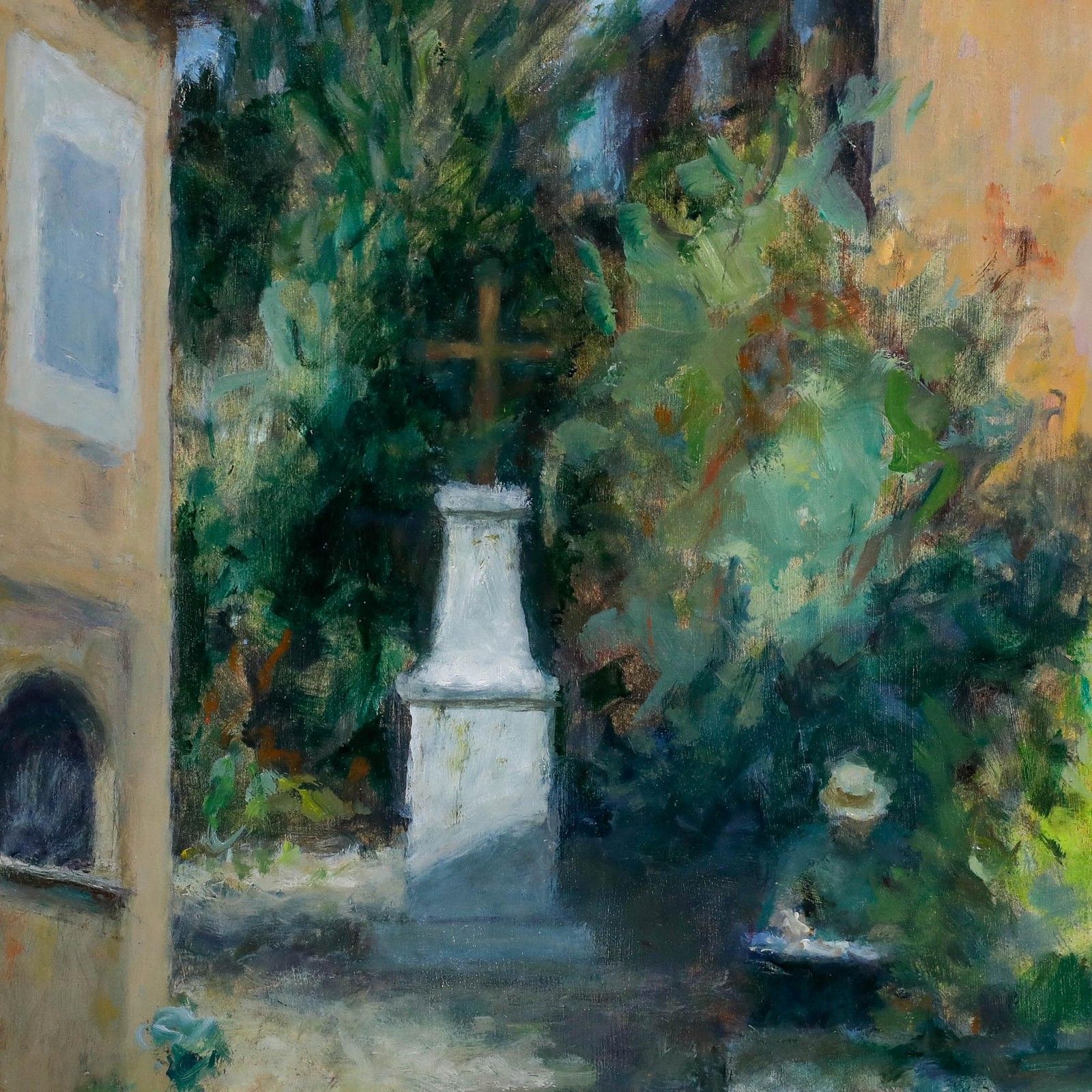Pauline Plummer (B.1933) Framed Contemporary Oil, Sketching In Provence photo Art
