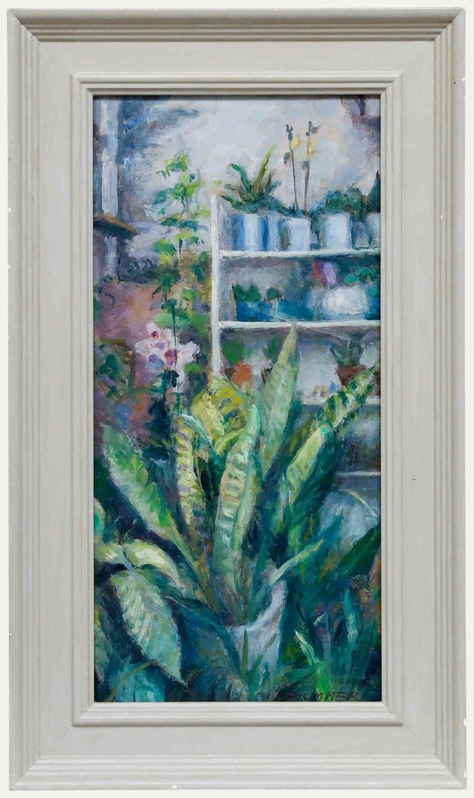 Pauline Plummer (B.1933) Framed 20th Century Oil, Tropical Plants