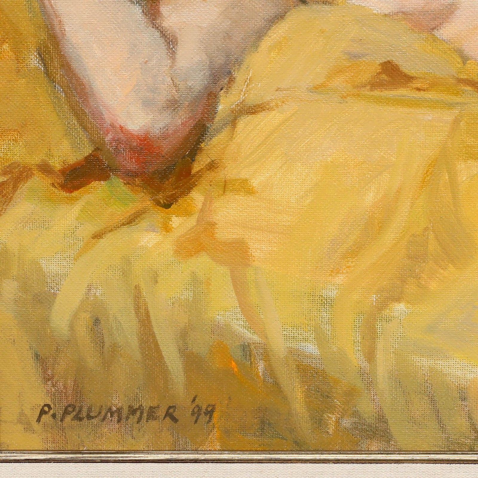 Pauline Plummer (B.1933) 1999 Oil, Reclining Nude photo vinterior