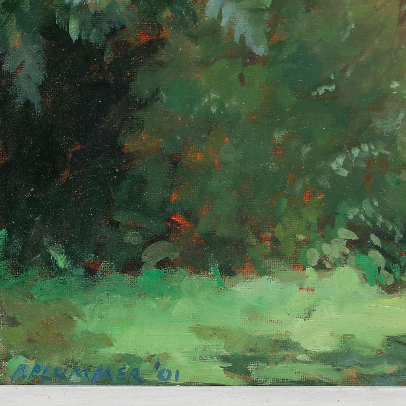 Pauline Plummer (B.1933) 2001 Oil, A Garden View photo vinterior
