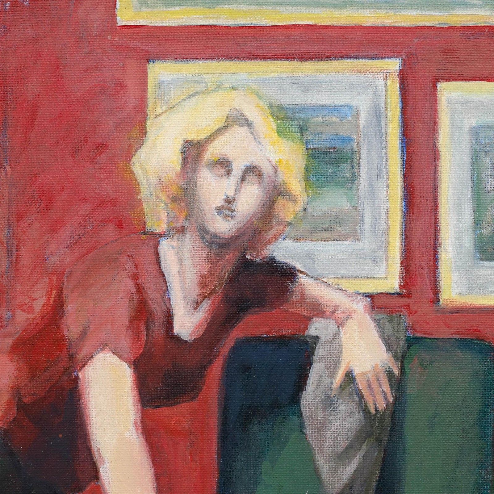 Pauline Plummer (B.1933) 20th Century Oil, Model At The Rws photo Art