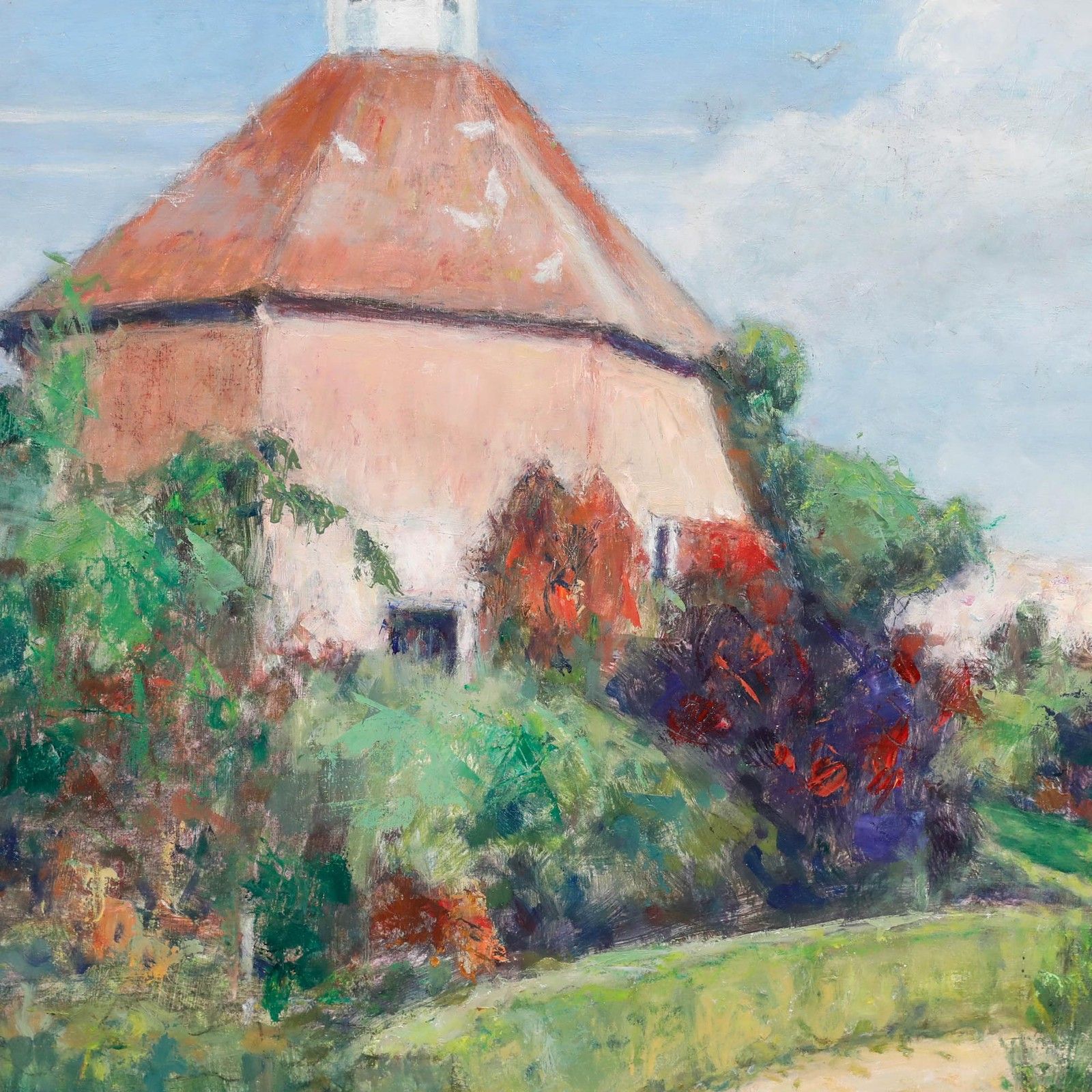 Pauline Plummer (B.1933) Contemporary Oil, Felbrigg Hall Gardens, Norfolk photo Art