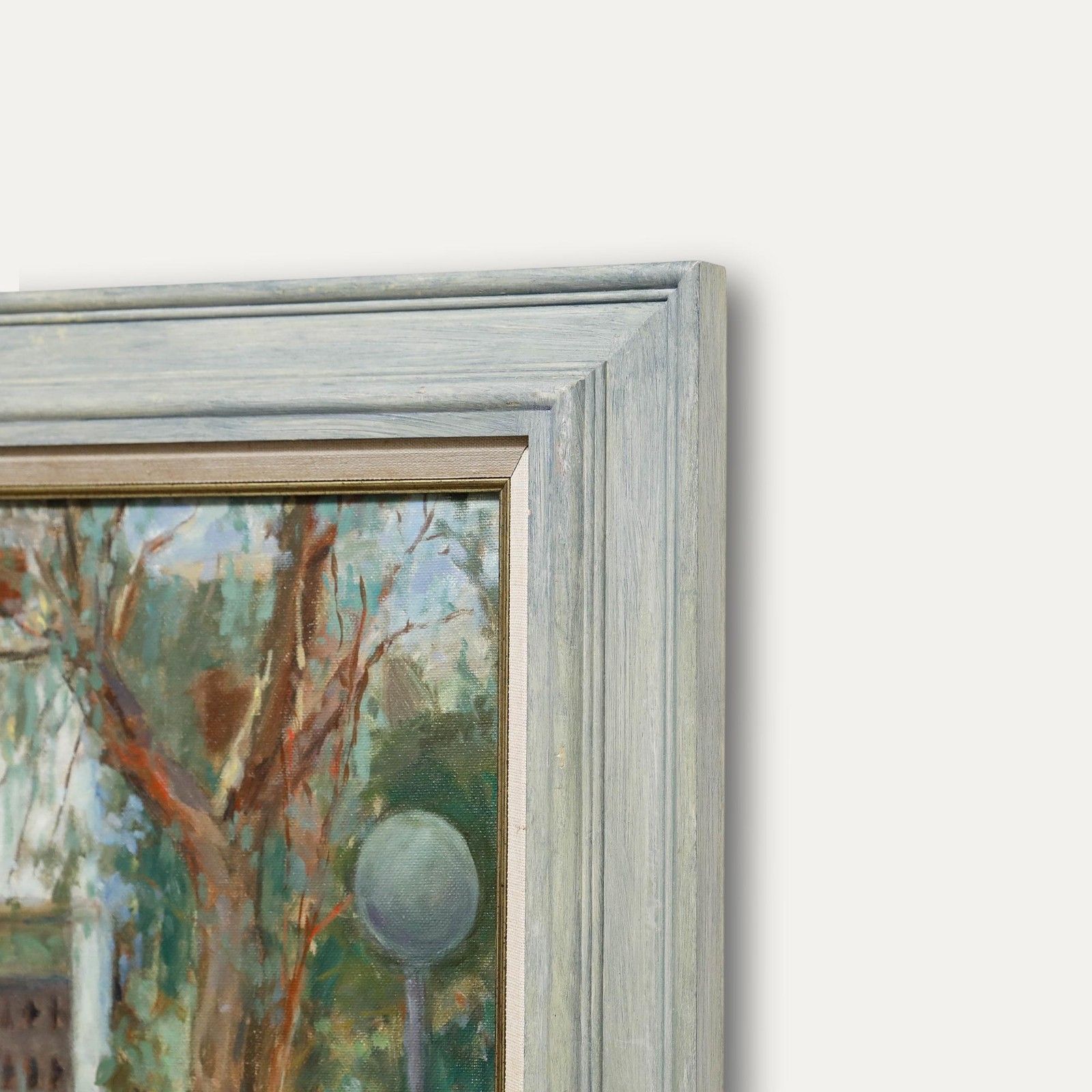 Pauline Plummer (B.1933) 20th Century Oil, Mallorcan Courtyard photo 395.0