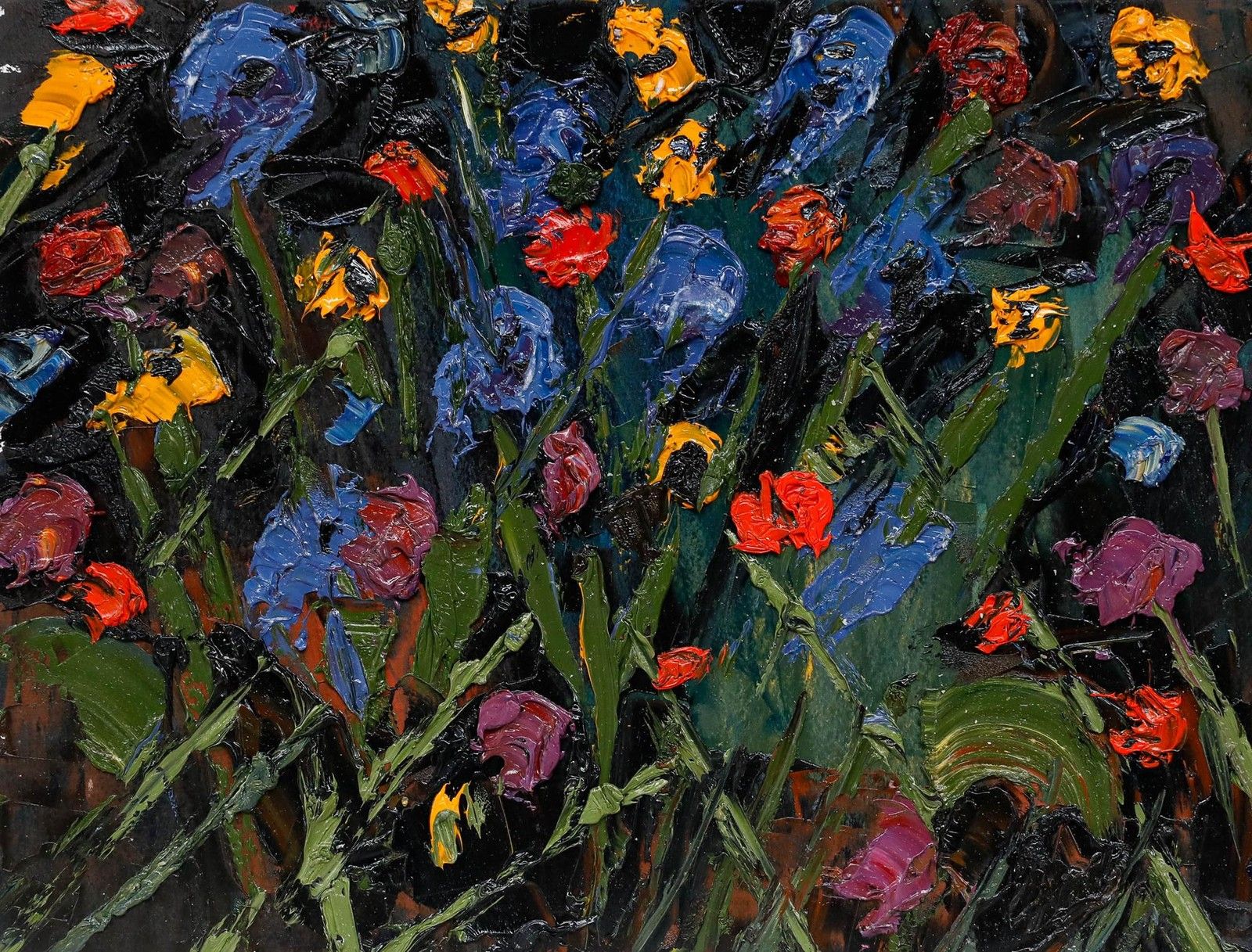 Daniel Nichols Contemporary Oil, Flower Meadow photo furniture