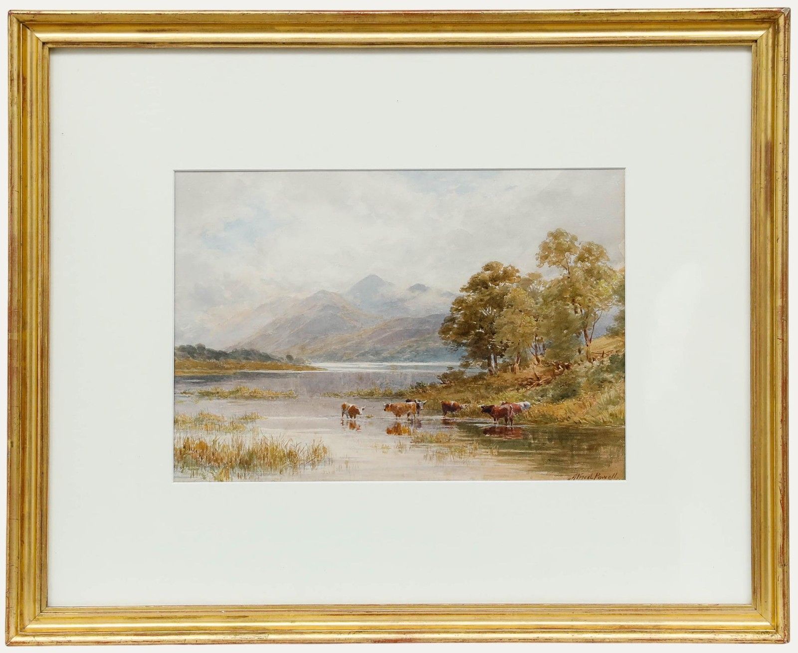 Alfred Powell (1837 1905) Framed Oil, Skiddaw From Derwentwater