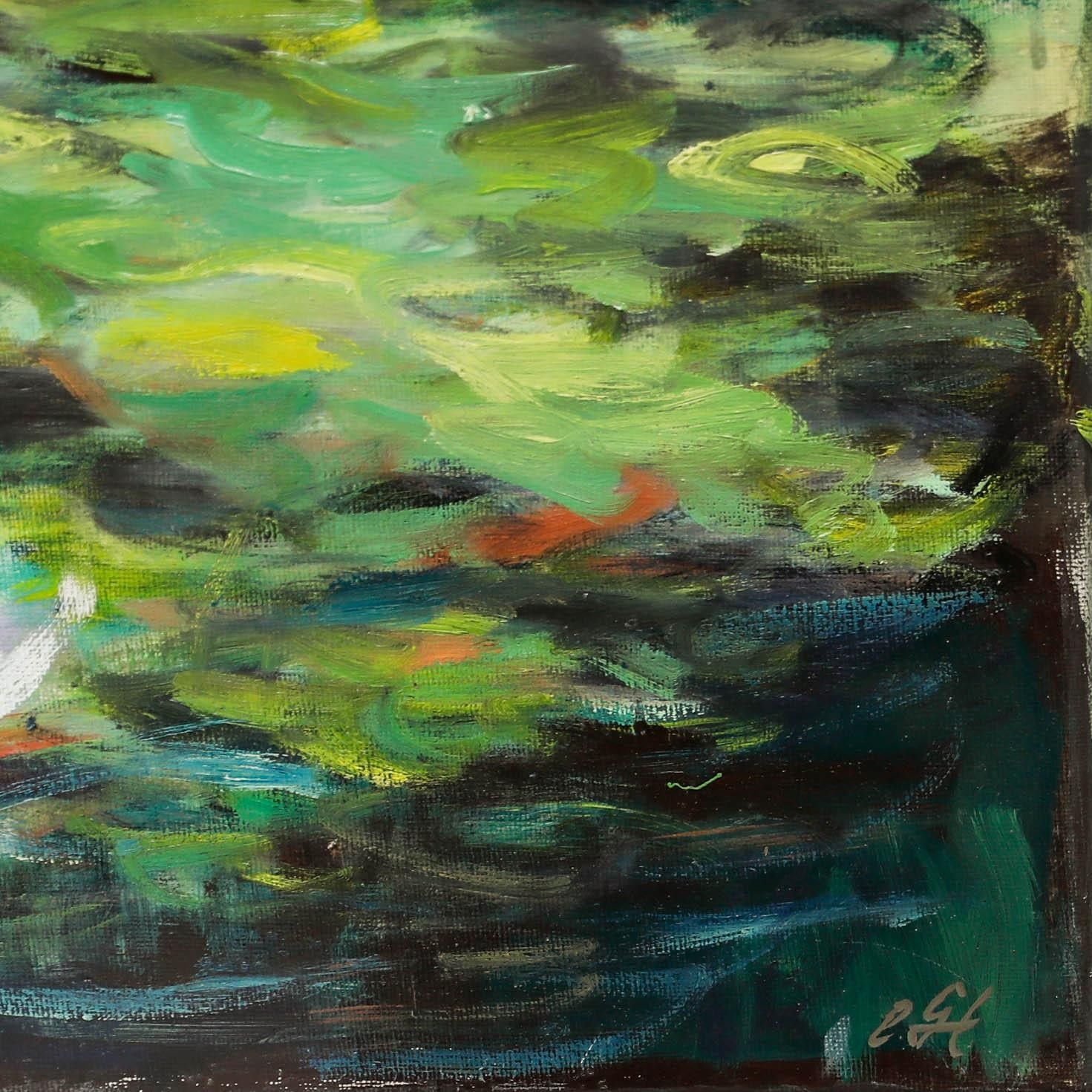 Erwin Steinhauser (1939 2023) 1999 Pastel, Study Of Waterlilies photo vinterior