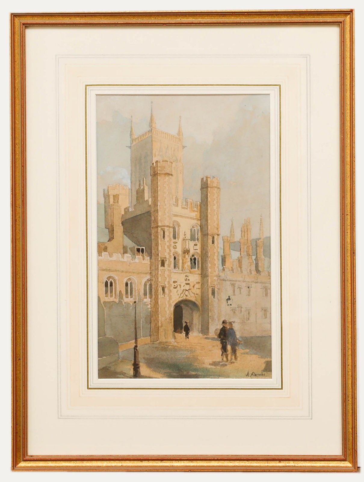 Alfred Slocombe (1836 1899) Framed Watercolour, The Gatehouse St John's College