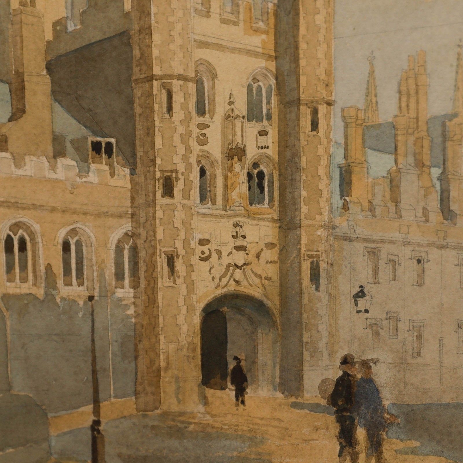 Alfred Slocombe (1836 1899) Framed Watercolour, The Gatehouse St John's College photo Art