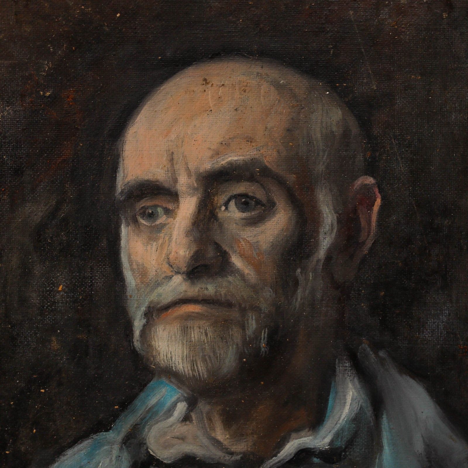 George Weissbort (1928 2013) 20th Century Oil, Man In Blue photo Art