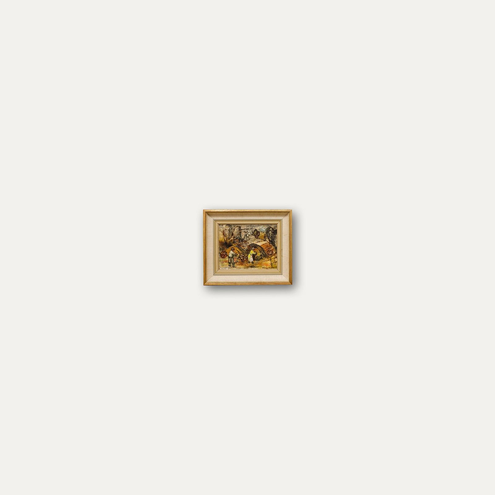 Nancy Graham Framed Mid 20th Century Oil, Cuptree Tattie Clamp photo buy