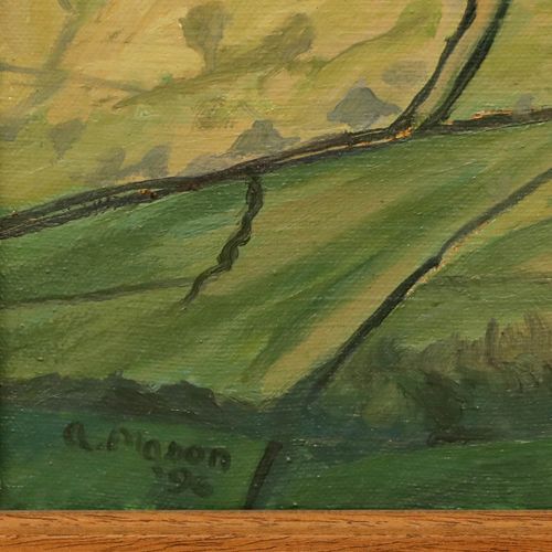 A. Mason  1996 Oil, View Of The Mountains photo buy