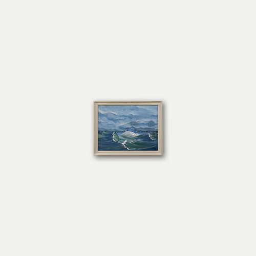 French School  1943 Gouache Torpedo Boat In The Storm photo buy