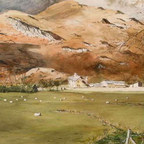 Enid Mildred Gear  1980 Watercolour, Cumbrian Hill Farm photo 250.0