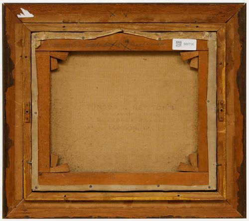 Godfrey Douglas Giles (1857 1941) Framed Oil, St Windeline & Wool Winder photo for sale