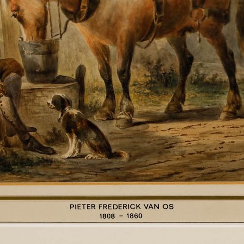 Pieter Frederick Van Os (1808 1892) 20th Century Oil, A Horse Watering photo vinterior