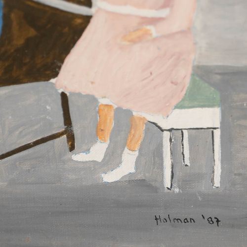 Betty Holman (B.1911) 1987 Oil, Nanny No. 2 photo vinterior