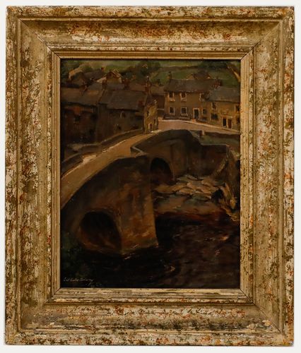 Ernest Alfred Sallis Benney (1894 1966) 1930 Oil, Barnard Castle Bridge