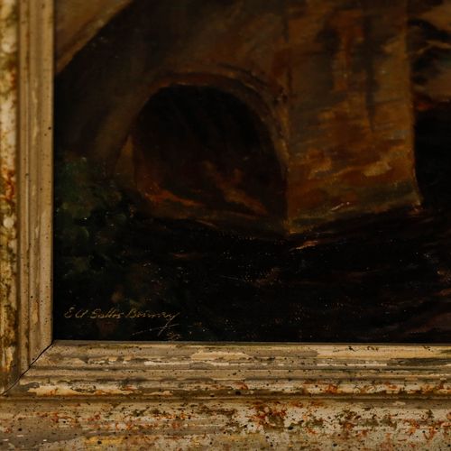Ernest Alfred Sallis Benney (1894 1966) 1930 Oil, Barnard Castle Bridge photo vinterior