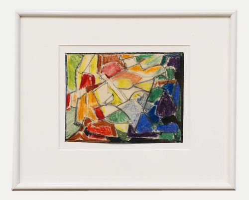 August Ludwig Schmitt (1882 1936) Pastel, Abstract Stained Glass II
