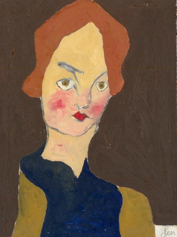 Ben Carrivick Contemporary Oil, Lady In Blue And Yellow