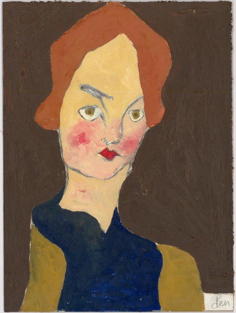 Ben Carrivick Contemporary Oil, Lady In Blue And Yellow photo furniture