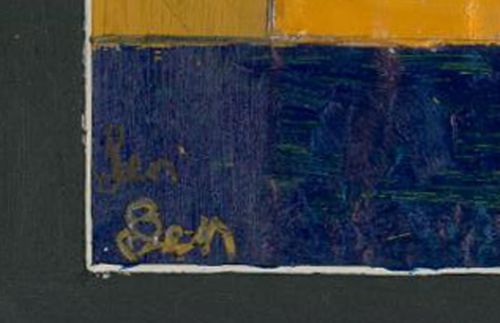 Ben Carrivick Contemporary Oil, Green And Yellow photo for sale