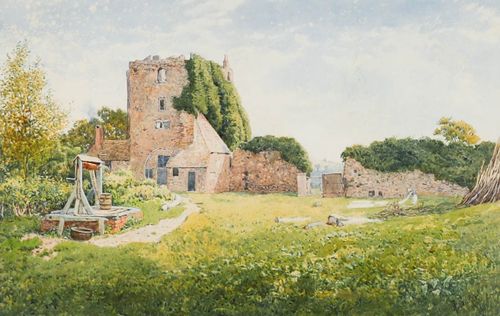 Arthur Suker (1857 1902) Late 19th Century Watercolour, Grounds Of Ruins photo furniture
