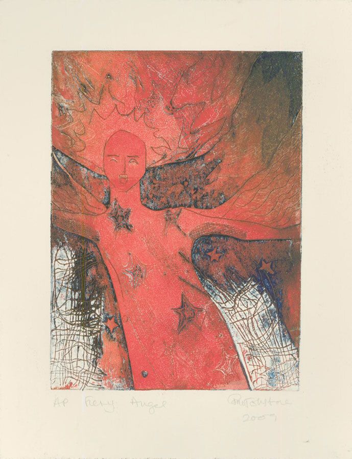 Patricia Johnstone (1944 2023) 2009 Etching, The Fiery Angel photo furniture