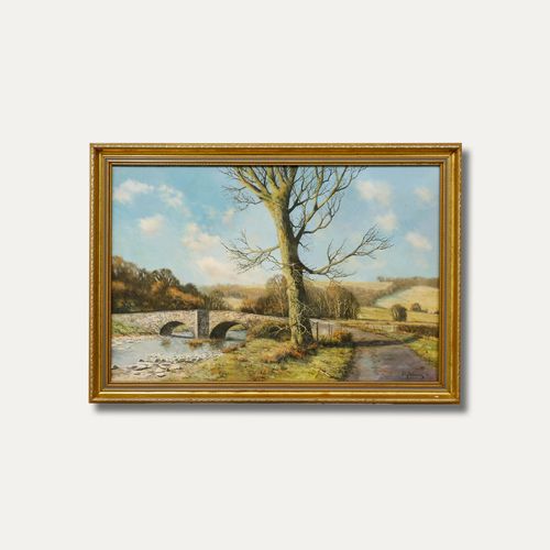 Tony Wooding (B.1969)  20th Century Oil, Stone Bridge In Winter photo buy