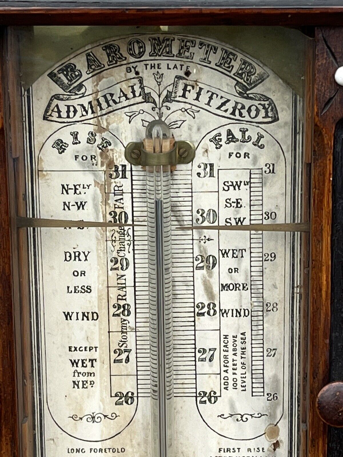 Antique Admiral Fitzroy Barometer. photo furniture