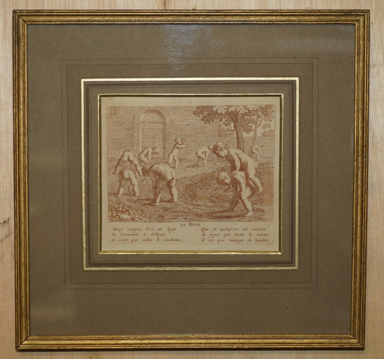 1750 Suite Of 12 Copper Plate Engravings Of Sepia Of Amorini "Cherubs At Play" photo vinterior