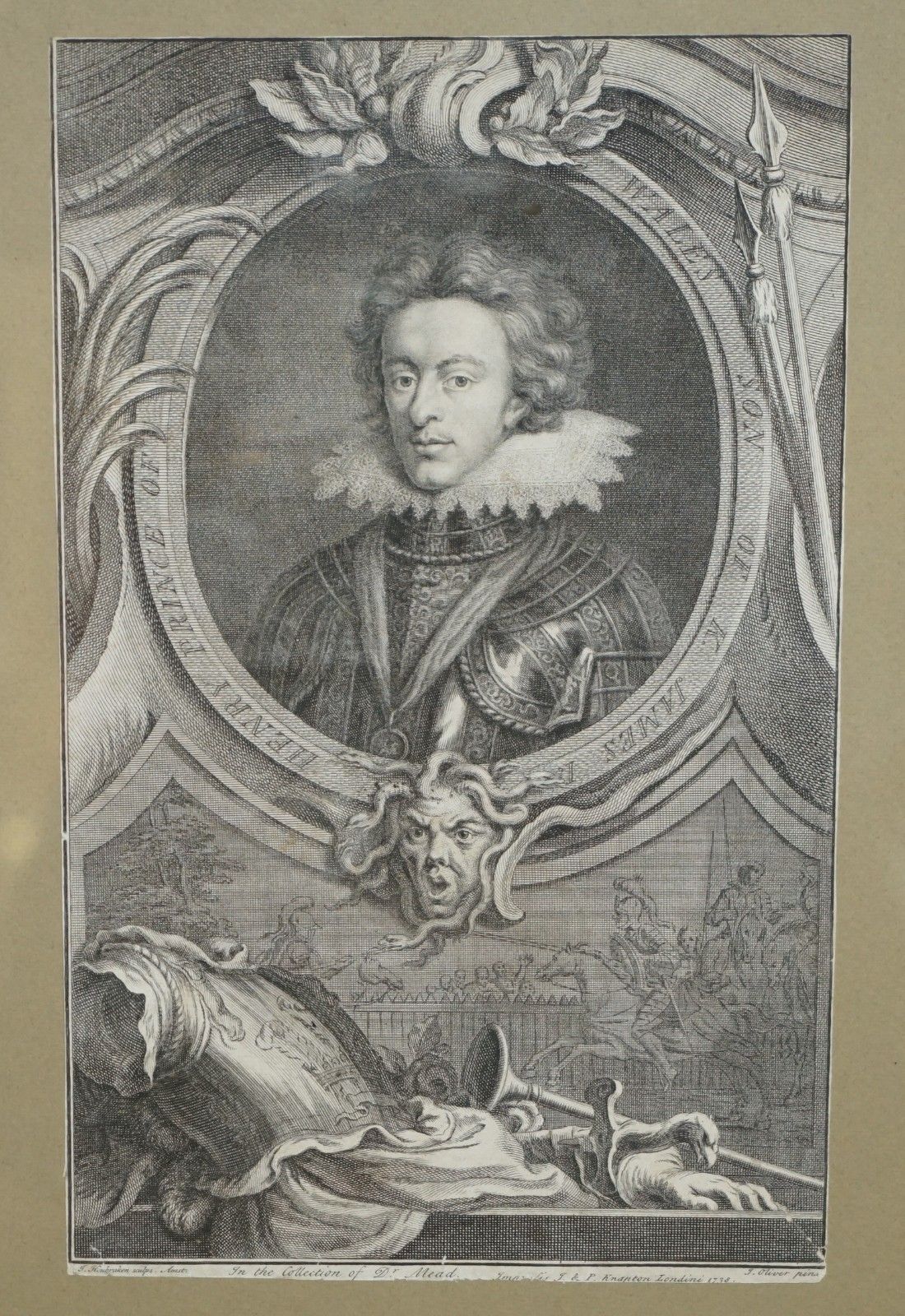 1743 Set Of 5 Heads Of Illustrious Persons Of Great Britain Jacobus Houbraken photo for sale