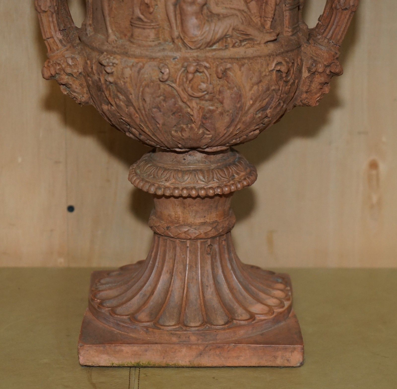 Antique Pair Of 1880 Medicis Frescoes Of Greek Mythology Terracotta Plant Vases photo 2950.0