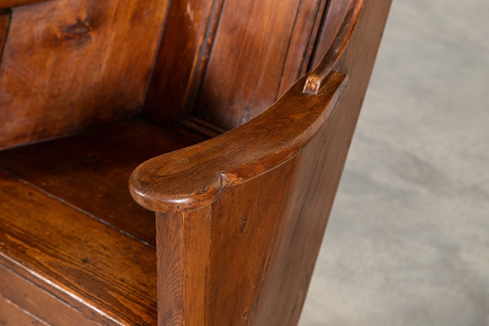 photo for sale Early 18thc Oak & Pine Carved Lambing Chair