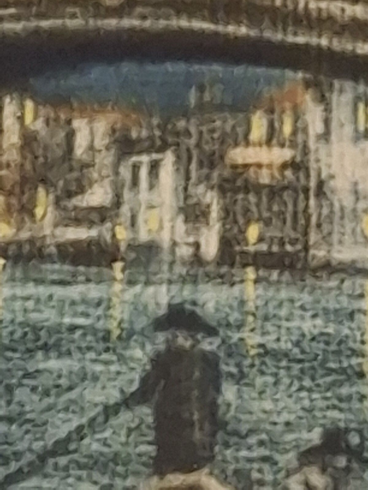photo vinterior Antique Hand Coloured Etching Leon Verdier Algeria Rialto Bridge Venice Italy