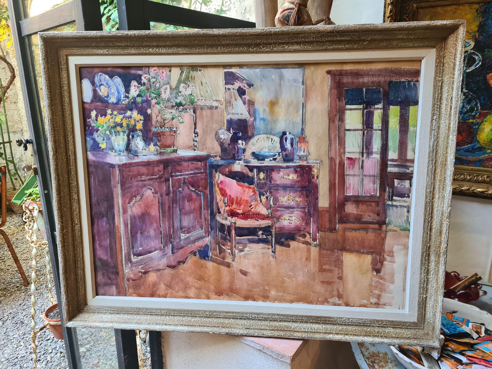 2038.0 César Auguste Drouot, (Dit Auguste Drouot) Provencale French Interior View, The Chateau photo