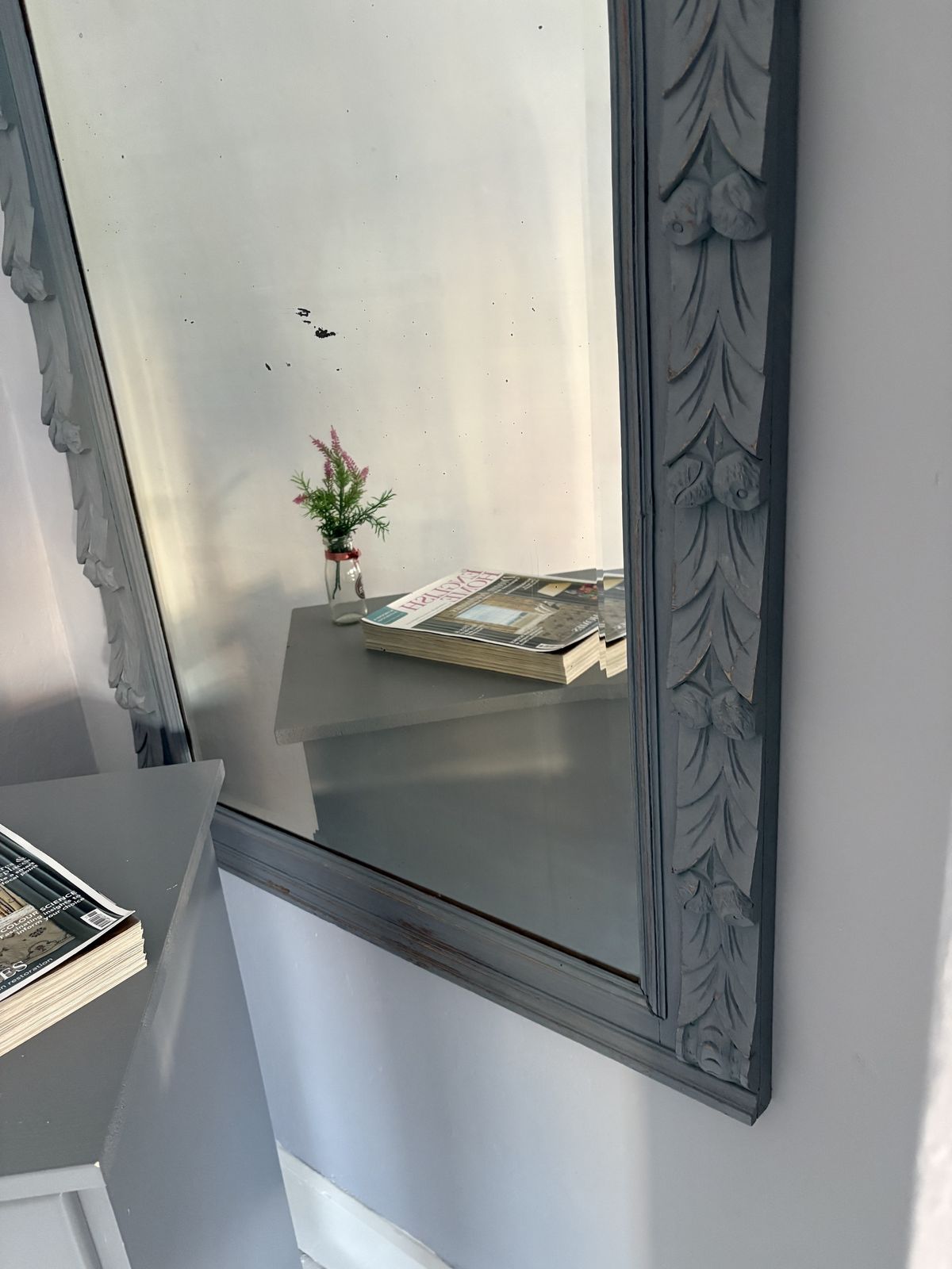 Large Antique European Belgian French Wall Mirror photo Home Decor