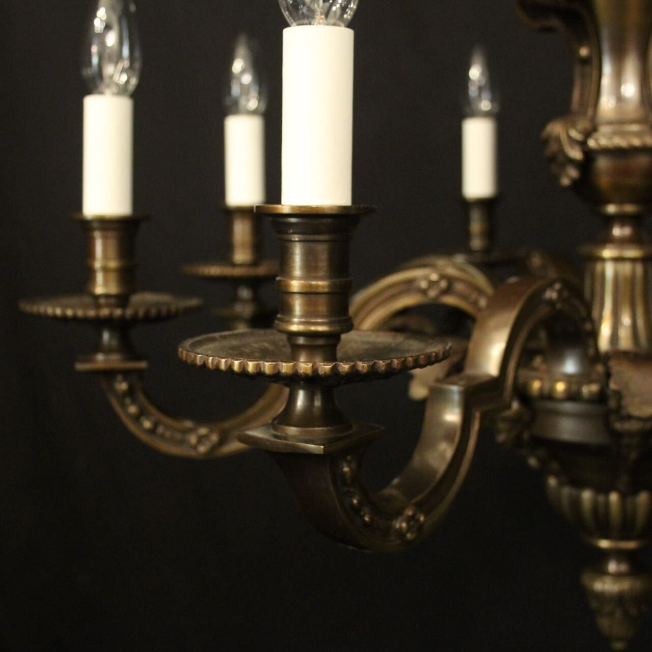 French Bronze 8 Light Antique Chandelier photo buy