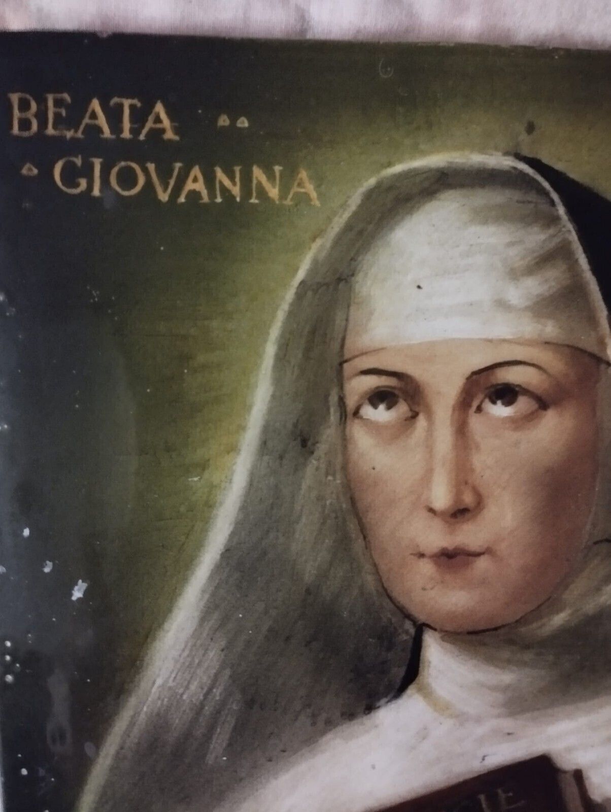 Painted Majolica Plaque Saint Giovanna Antida Thouret 19th Century photo vinterior