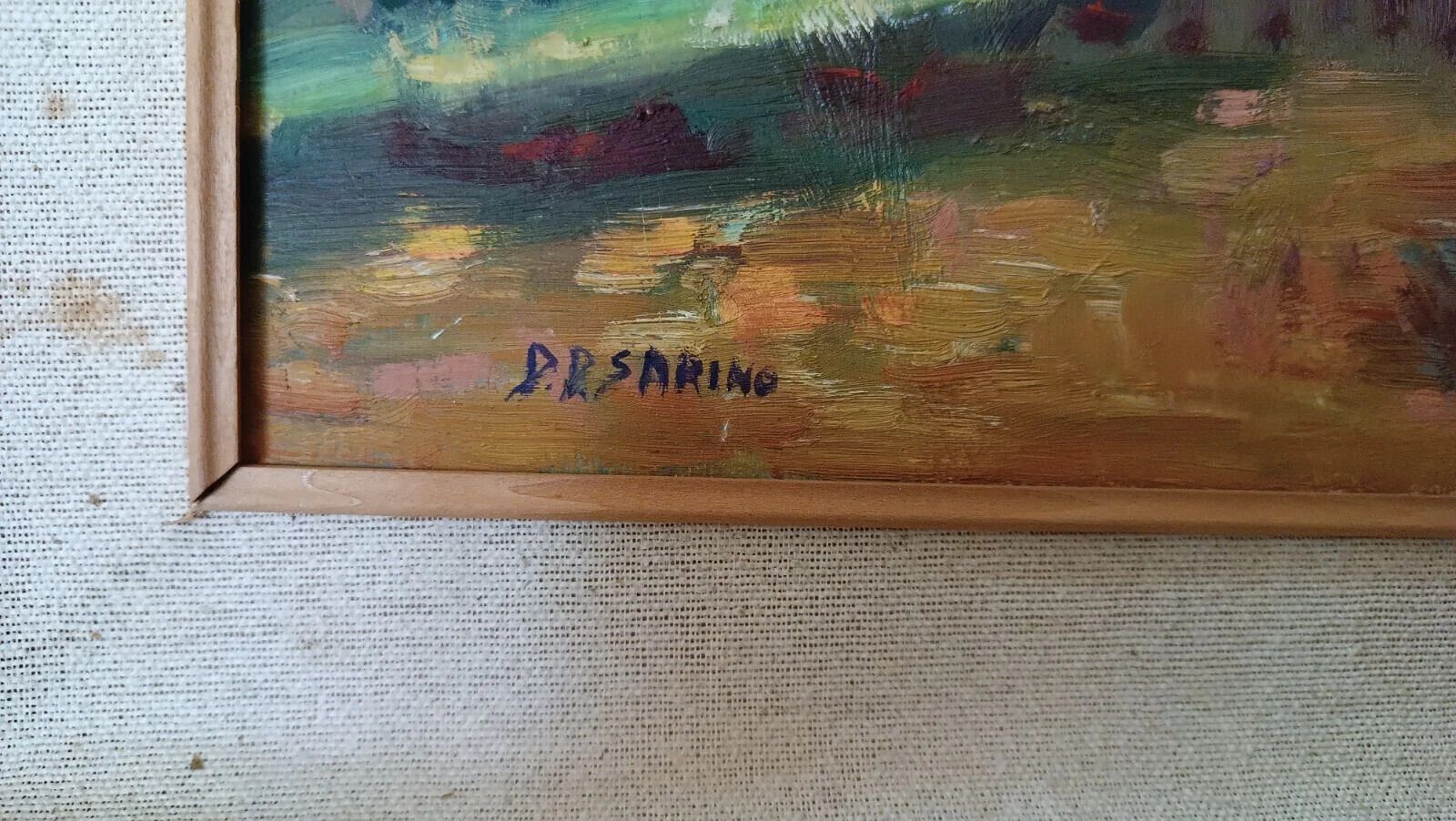 Painting Nature Still Papalia Sarino (1898/1958 Oil On Board Paesaggio photo buy