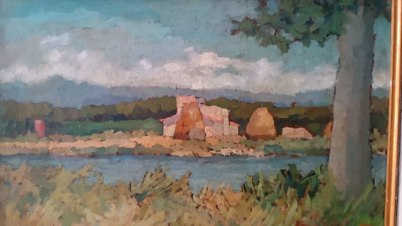 Painting Landscape Arnaccio Pisa 1950s Ferruccio Rosini (Livorno 1932 2021) photo vinterior